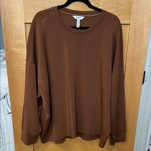SPANX  Brown Long Sleeve Tunic sweatshirt